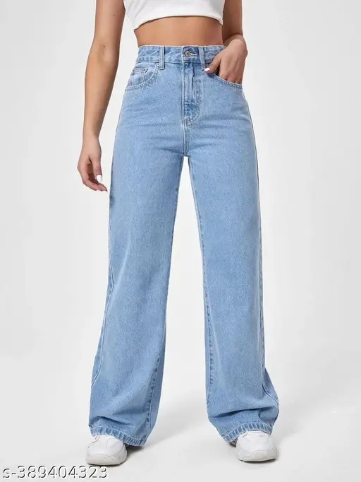 Navy Blue Women High Rise Denim Jeans Solid Regular Fit 3